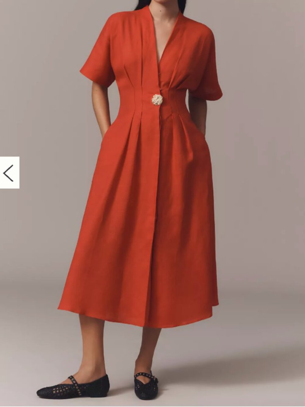 Anthropologie Tobie Linen Shirt Dress by Exquise